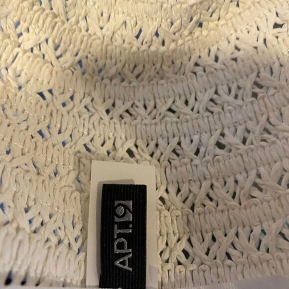 Women’s apt.‎ 9 white and black straw hat - Picture 3 of 5